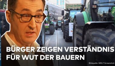 WUT AUF DIE AMPEL: Landwirtschaftsminister Cem Özdemir stellt sich Bauern | WELT News