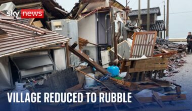 Japan: Villagers pick up the pieces after devastating earthquake