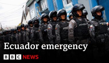 Ecuador: State of emergency declared after notorious drug gang boss escapes from prison | BBC News