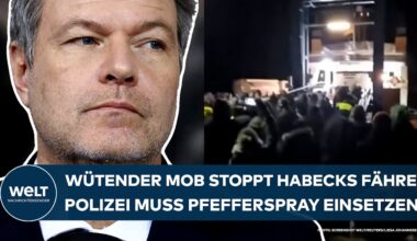 ROBERT HABECK: Wütender Mob stoppt seine Urlaubsfähre! Polizei muss Pfefferspray einsetzen