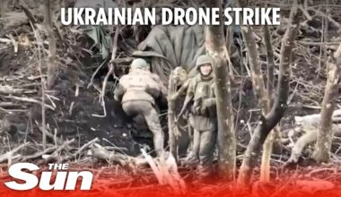 Ukrainian attack drones bombard Russian military positions near Avdiivka