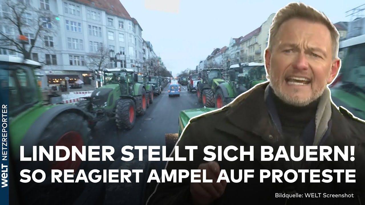 BAUERN-PROTESTE: Christian Lindner stellt sich Landwirten! Großdemo am Brandenburger Tor in Berlin