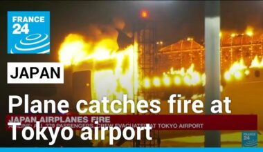 Passenger plane catches fire after a collision at Tokyo airport • FRANCE 24 English