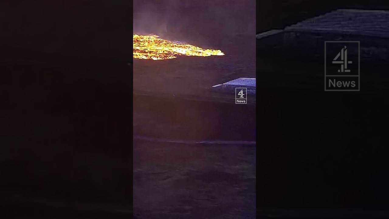 Iceland town evacuated as volcano erupts