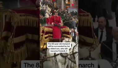 Danish Queen's final ride in gold carriage