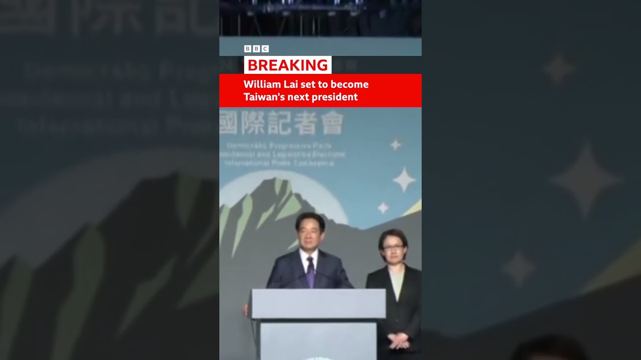 William Lai, who China sees as a 'troublemaker', has won Taiwan's election. #Shorts #Taiwan #BBCNews