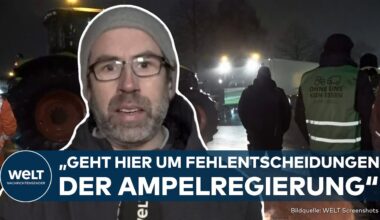 BAUERN-PROTESTE IN DEUTSCHLAND:  ALDI-Lager in Weyhe blockiert! "Der Mittelstand beteiligt sich"