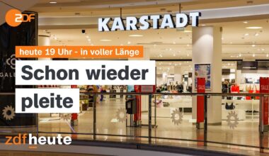 heute 19:00 Uhr vom 09.01.2024 Insolvenz bei Galeria Karstadt Kaufhof, GDL-Streik (english)