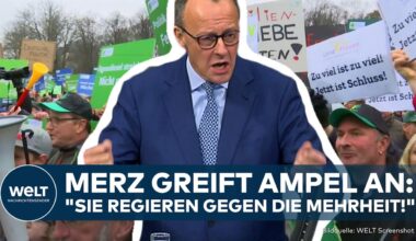 ANGRIFF AUF AMPEL: "Sie regieren gegen die Mehrheit!" CDU-Chef Merz zu Bauernprotesten Deutschland