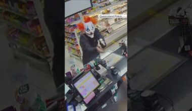 Man in clown mask robs store at gunpoint