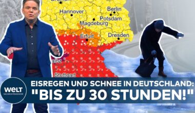 EISREGEN UND SCHNEE IN DEUTSCHLAND: Unwetterwarnung - "Lage wird bis zu 30 Stunden andauern!"