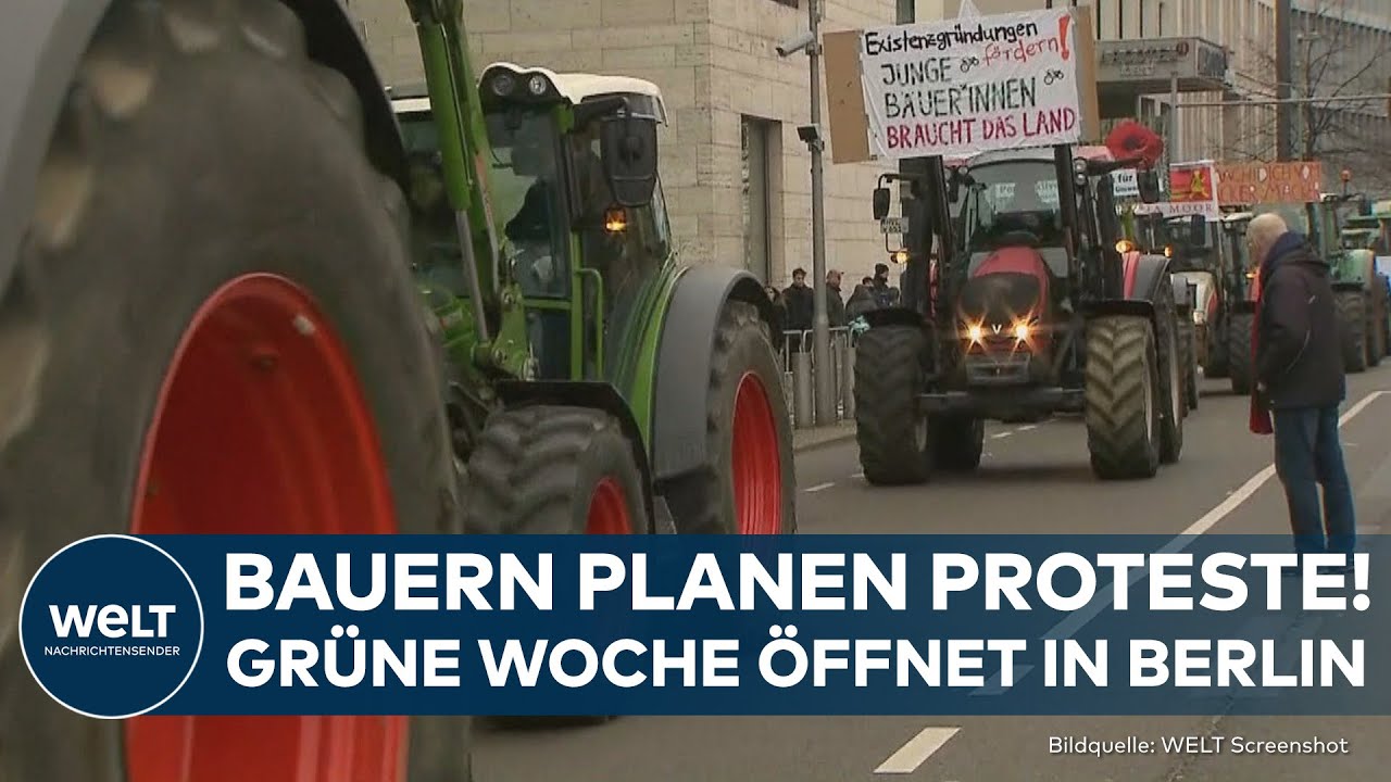 BAUERN-PROTESTE: Aktion von Landwirten geplant! Grüne Woche öffnet - Vertreter der Ampel kommt