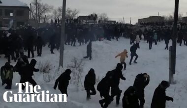 Russia protest: crowds clash with riot police as activist jailed