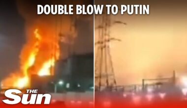 Inferno rips through Putin's missile factory & gas plant after drone blitz