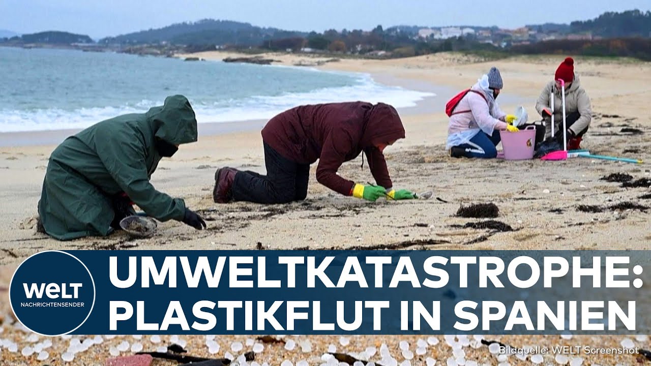 UMWELTKATASTROPHE IN GALIZIEN: Freiwillige kämpfen gegen Mikroplastik an spanischer Küste