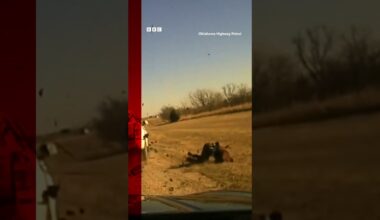 A police officer was hit by a car while carrying out a traffic stop in Oklahoma. #Oklahoma #Shorts