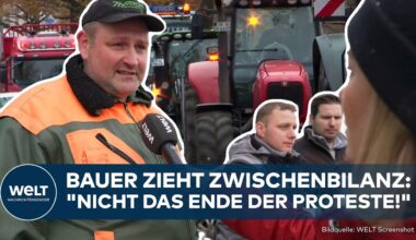 BAUERNPROTEST IN DEUTSCHLAND: Landwirt zieht Bilanz: "Denke nicht, dass das Ende der Proteste ist!"