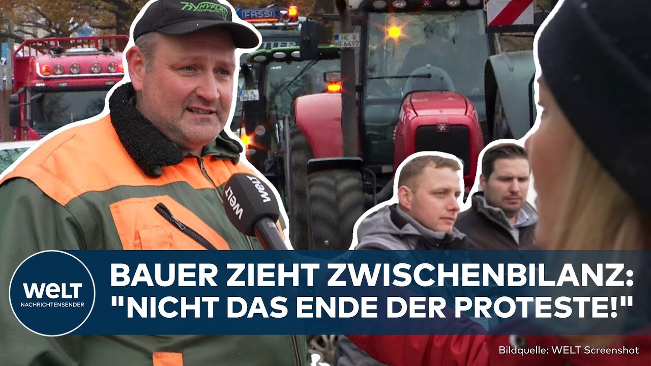 BAUERNPROTEST IN DEUTSCHLAND: Landwirt zieht Bilanz: "Denke nicht, dass das Ende der Proteste ist!"