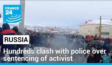 Hundreds protest and clash with police in Russia after activist sentenced to prison • FRANCE 24