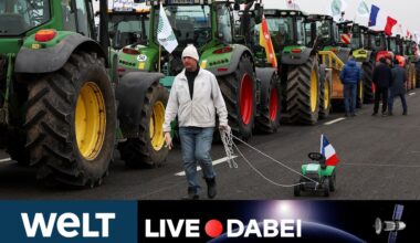 BITTERBÖSE BAUERN: Blockaden - Landwirte erhöhen Druck auf Regierung | WELT Live dabei