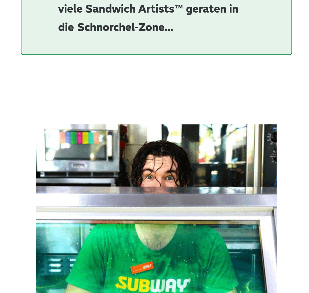 Ich mache gerade meinen Master of Sandwich Art an der University of Subway (Personal-App)