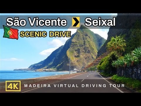 Madeira 4K - Scenic Drive - Most Beautiful Coastal Road in Portugal