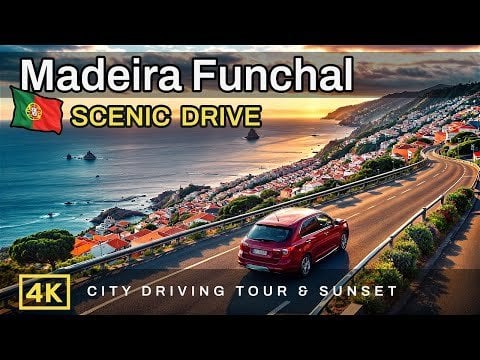 Exploring Funchal in 4K: Real Driving Tour | City Sounds | Madeira Island, Portugal