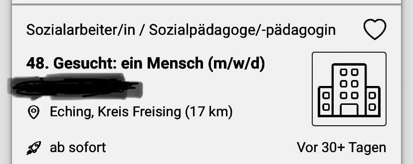 Mensch gesucht