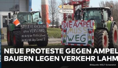 DEUTSCHLAND: Widerstand gegen Ampel geht weiter! Bauern-Proteste legen Verkehr im Norden lahm