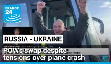 Russia and Ukraine swap scores of POWs despite tensions over plane crash last week • FRANCE 24