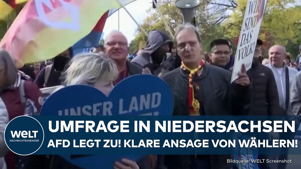 NIEDERSACHSEN: Umfrage vor Landtagswahl! AfD legt zu - klare Ansage von Wählern!