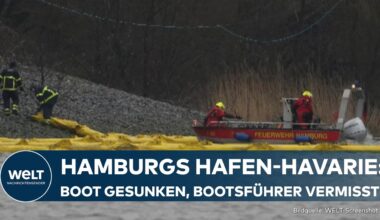 UNGLÜCK IM HAMBURGER HAFEN: Vergebliche Suche nach vermisstem Seemann nach Schiffskollision!