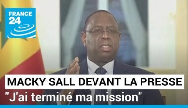 "J'ai terminé ma mission" la déclaration de Macky Sall devant la presse • FRANCE 24