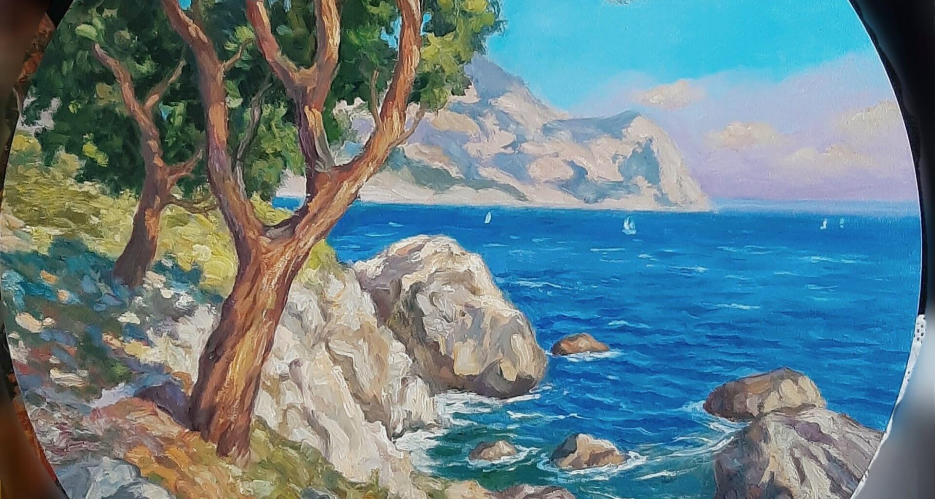 Near the sea. My oil painting on hardboard. 2023