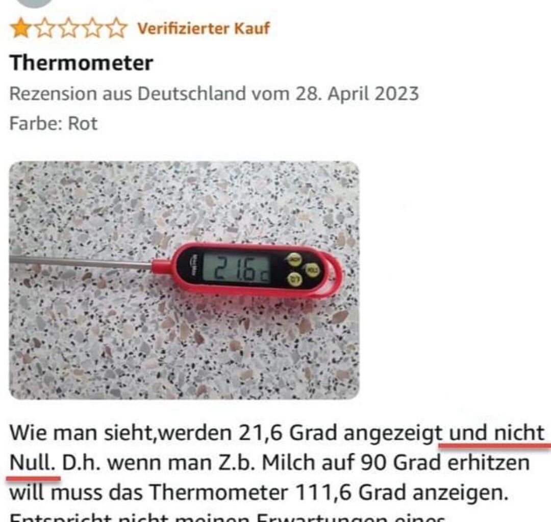 Defektes Thermometer