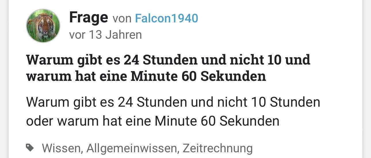 Diese Frage stellt man sich doch jeden Tag, oder?….