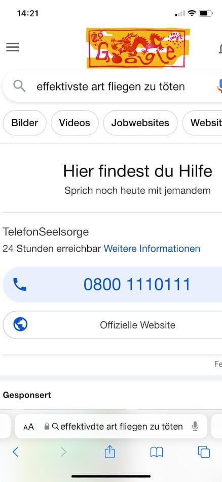 Google meint ich hätte ein Problem