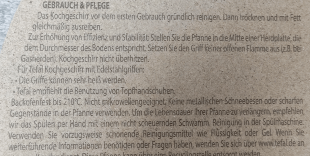 Neue beschichtete Pfanne mit Fett einreiben!?