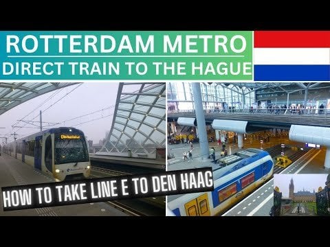 ROTTERDAM METRO | LINE E to DEN HAAG CENTRAAL | ROTTERDAM to THE HAGUE NETHERLANDS