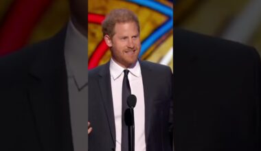 The Duke of Sussex makes a surprise appearance at an NFL award ceremony in Las Vegas