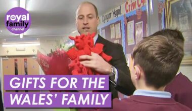 Prince William Receives Gifts From Schoolchildren in North Wales