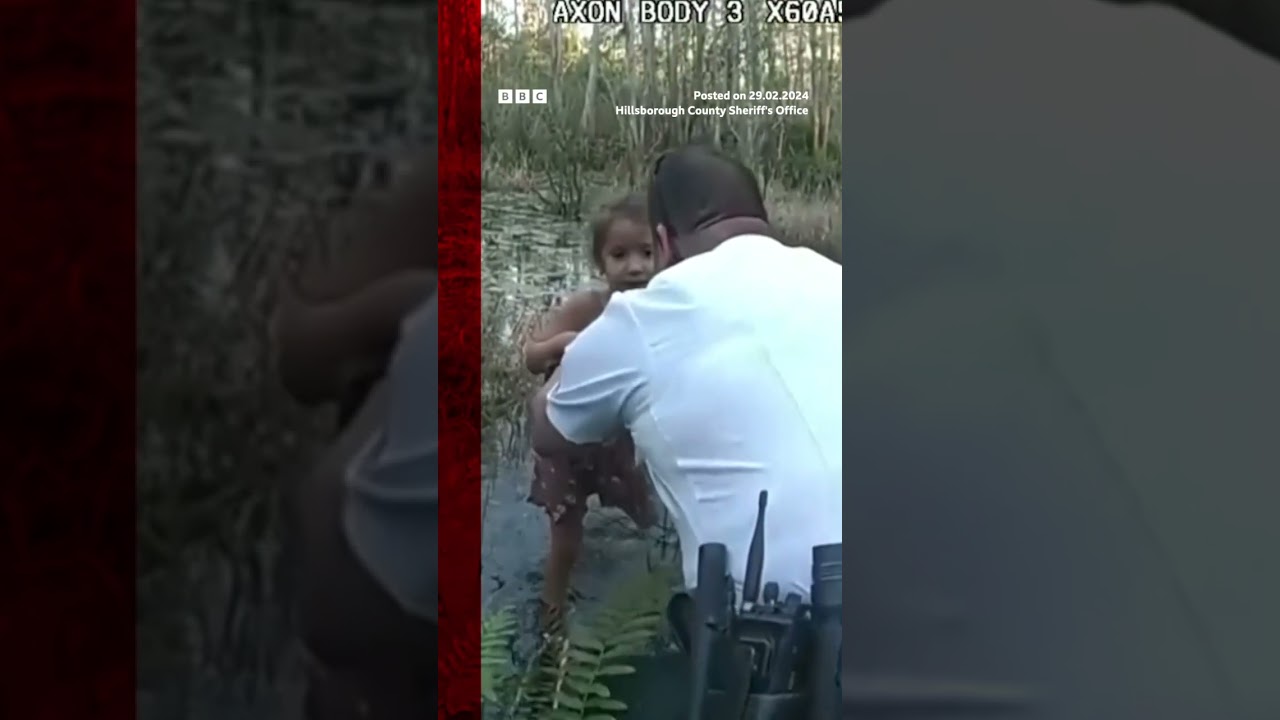 Missing five-year-old, who is autistic, found in Florida swamp. #Florida #Shorts #BBCNews