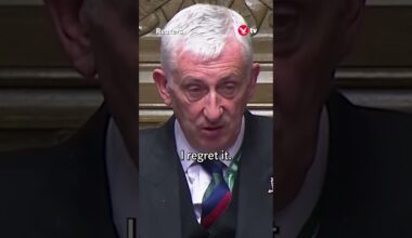 Lindsay Hoyle apologises to MPs #shorts