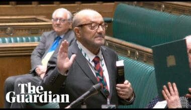 George Galloway is sworn in as MP for Rochdale in House of Commons