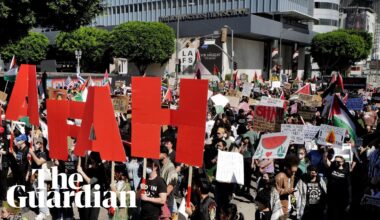 Oscars ceremony delayed as attendees blocked by protesters against Israel-Gaza war