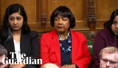 Diane Abbott snubbed by speaker in PMQs debate on remarks about her