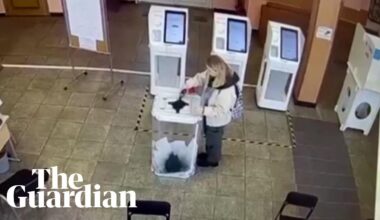 Russian woman detained after pouring dye into ballot box