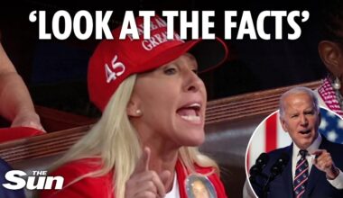 Shocking moment Majorie Taylor Greene heckles Biden during State of Union 2024 address