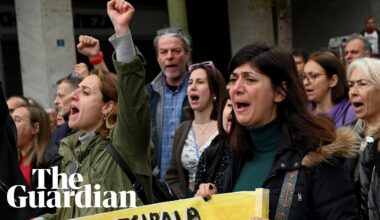 Protests break out in Athens on anniversary of deadly train crash