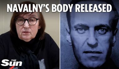 Alexei Navalny's 'tortured' body released to mother 8 days after prison 'murder'